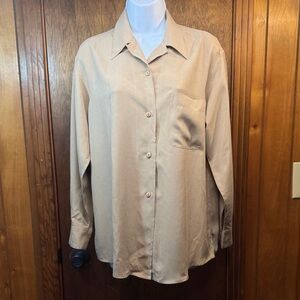 Ann Taylor Tan Blouse Size 4‎